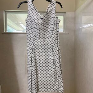 Tommy Hilfiger White Patterned Sleeveless Dress